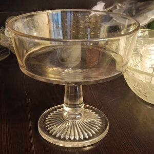GLASS PEDESTAL BOWL